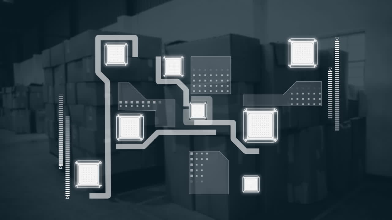 창고 위의 프로세서의 애니메이션