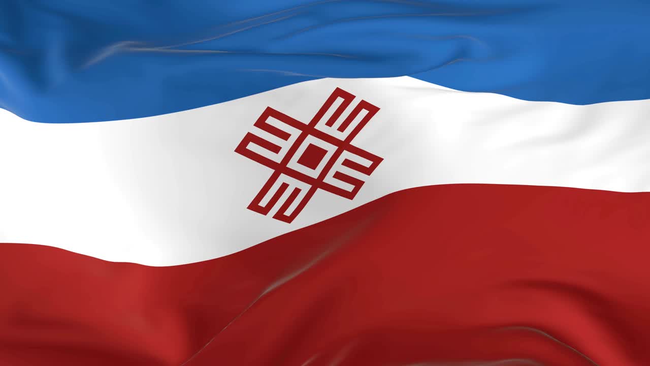 배경으로 루프 발을 흔들고 있는 마리 엘