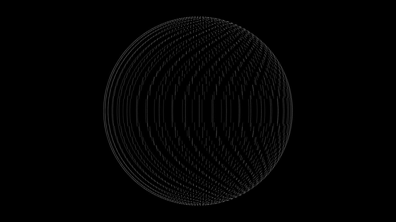 4K Beautiful sphere particle design,Abstract fractal point geometry. Intersecting creativity virtual cosmos. Motion graphic and animation background.