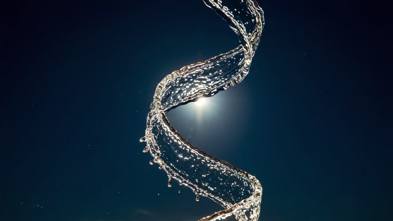 Captivating Spiral of Water: A Dazzling Dance of Liquid Beauty Illuminated by the Sun, Showcasing the Graceful Motion of Nature's Element in Stunning Detail