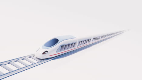 white high speed railway bullet train, 3d rendering.