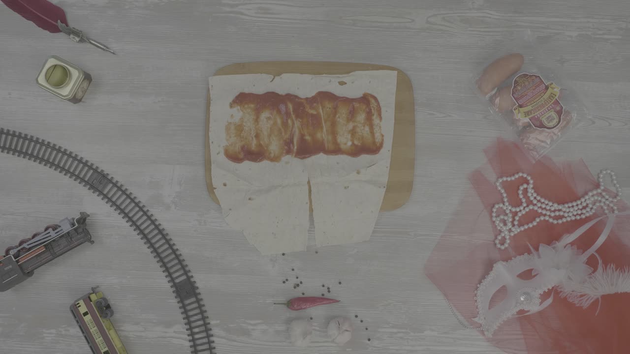 preparando un delicioso envoltorio de salchichas