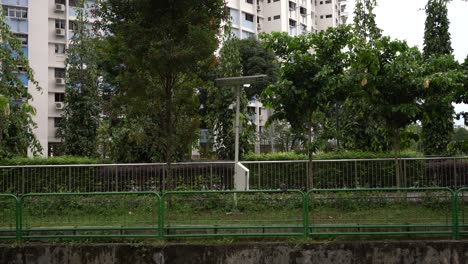 solar-powered security cameras used to monitor the park trails and other outdoor areas in singapore