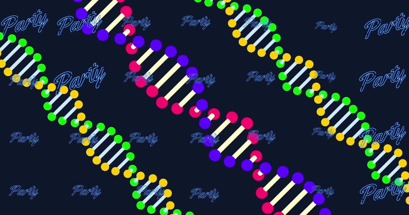 Covid hücrelerinin ve dönen DNA ipliğinin animasyonu ile tıbbi veri işleme.
