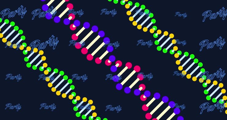 Animation of covid cells and dna strand spinning and medical data processing