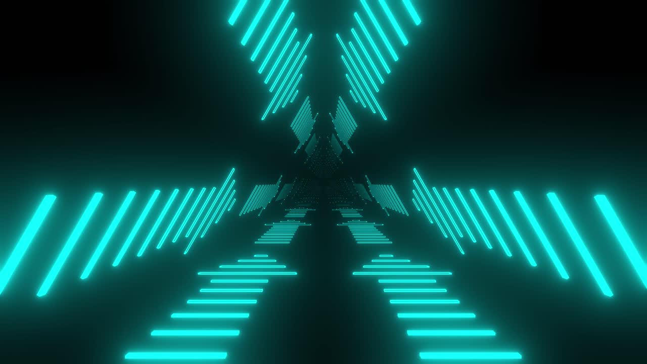 Tunnel triangolare al neon