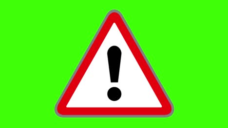 pantalla verde, icono de señales de tráfico, advertencia general