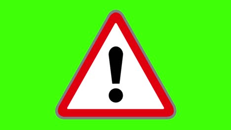 green screen , road signs icon , general warning