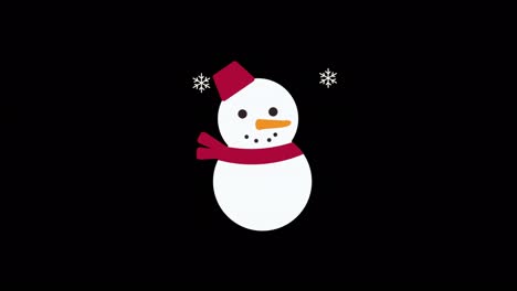 simple cute snow animation black background