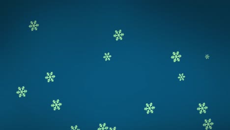 Animation-of-snow-falling-on-blue-background