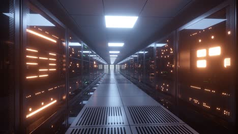 modern data center corridor