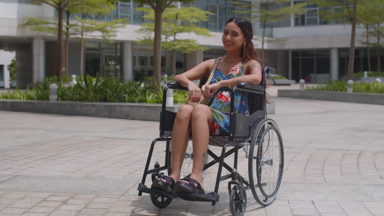 Young Woman with Disability Spending Time Outdoors