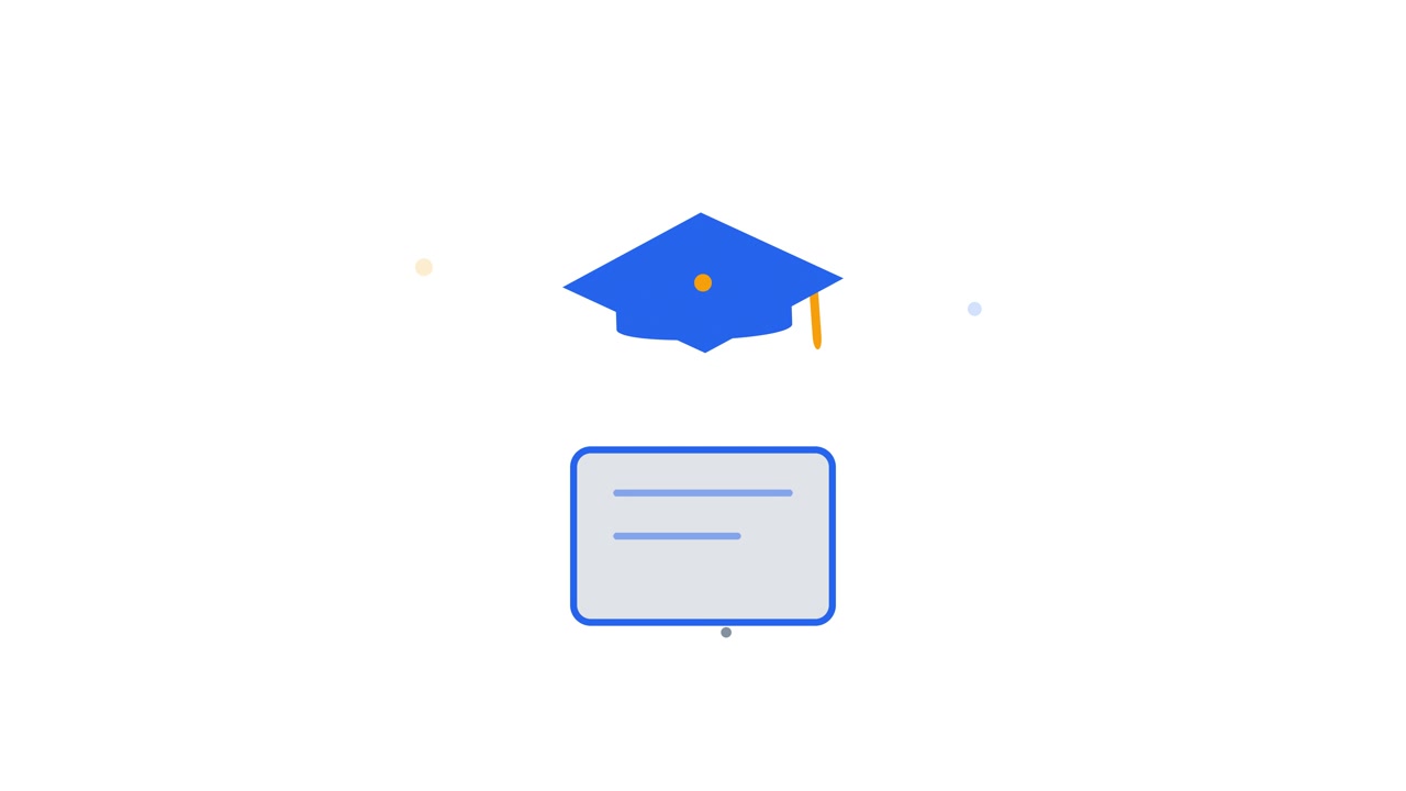 Animated Graduation Cap and Diploma Icon