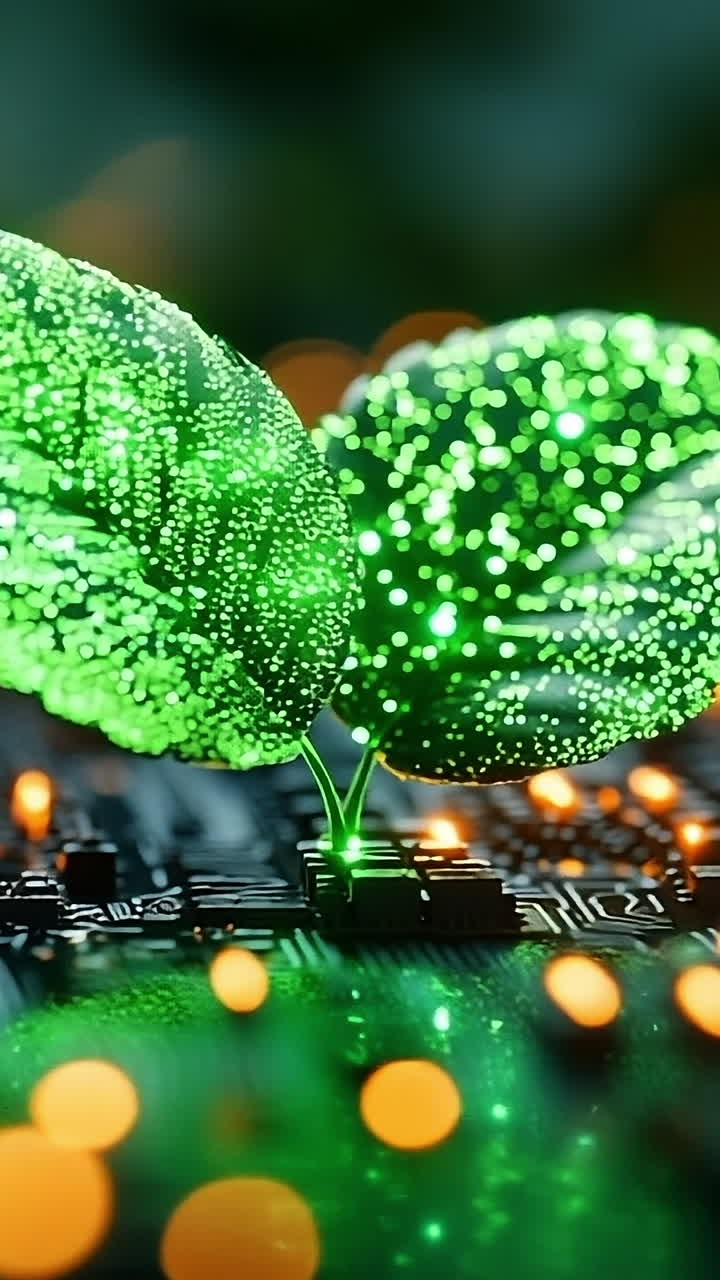 Lights on a green circuit board