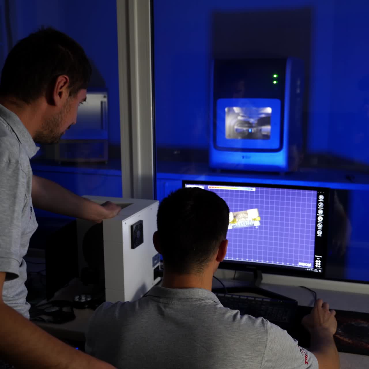 Dental technician modelling implant tooth