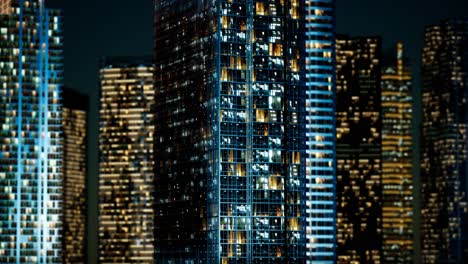 Skyscrapper-in-the-business-quarter-in-the-night