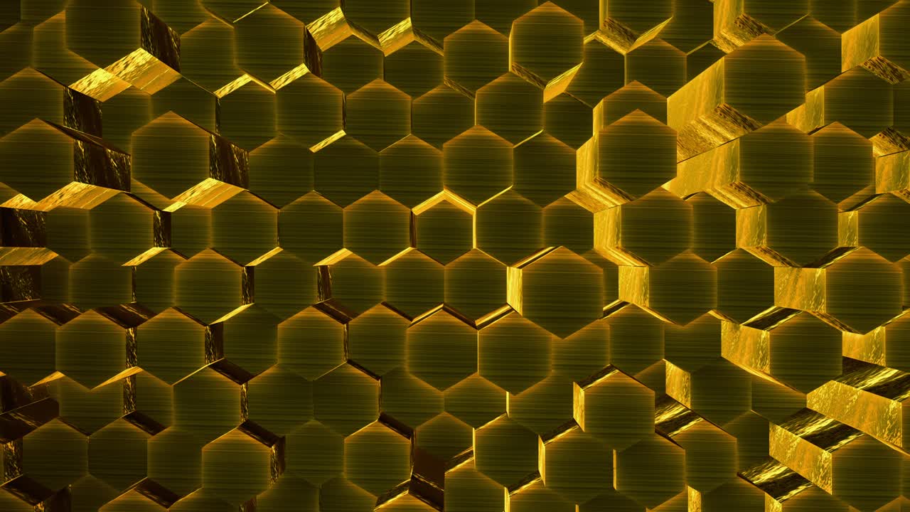 Abstract hexagon animation multicolor pattern 4K smooth concept