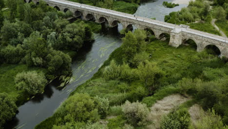 roman bridge of salamanca over the tormes river on the banks of the spanish city of salamanca