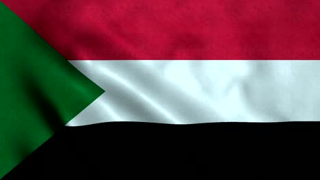 bandera de sudán con un bucle sin costuras de 4k