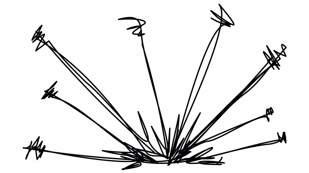 한 점에 는 화살표의 애니메이션.