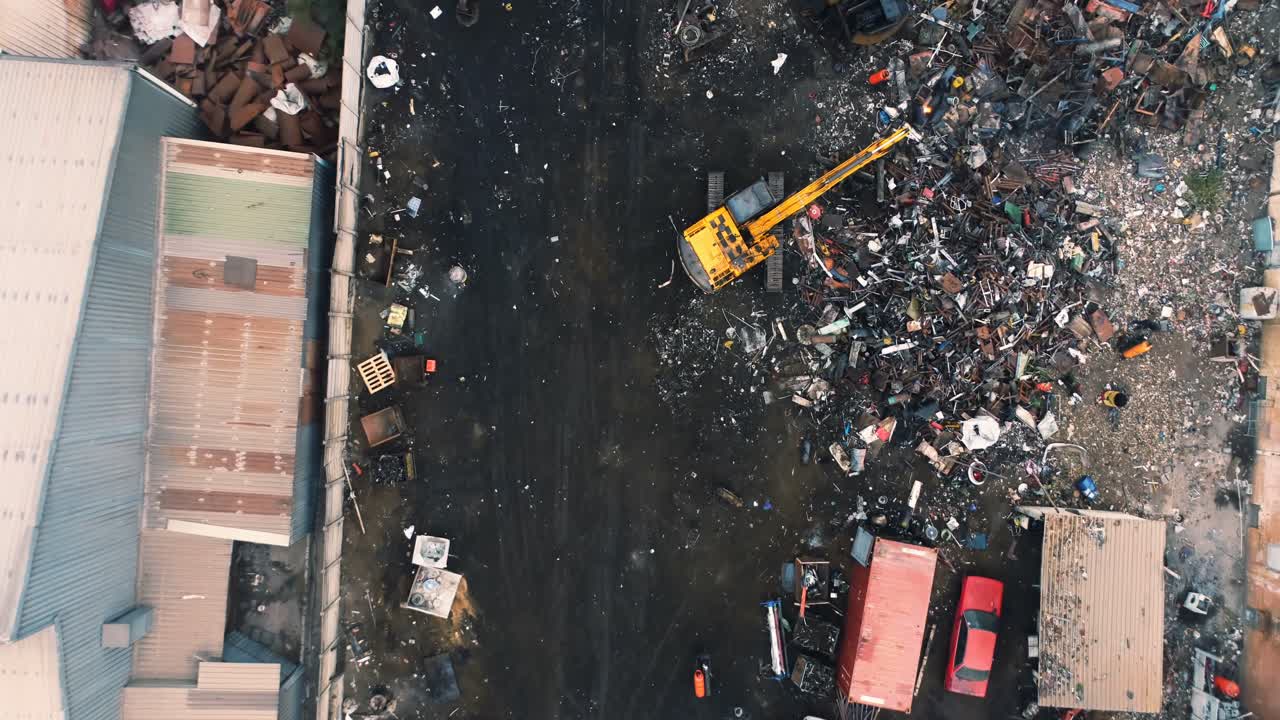 vista del depósito de chatarra 4k