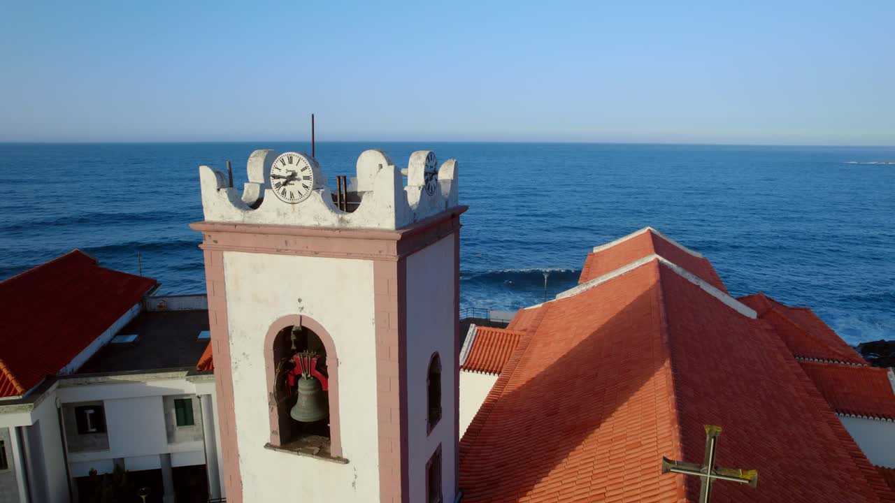 Coastal Church Tower with Ocean View