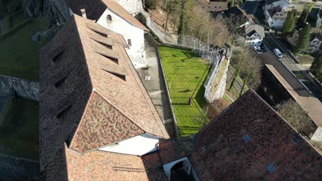aarburg aargau suiza terraza en el techo vista aérea