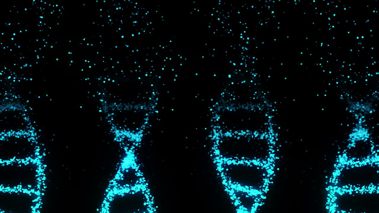 la hélice de la molécula de adn como símbolo para el código genético. concepto de medicina y tecnología. ciencia biotecnología. animación de bucle.