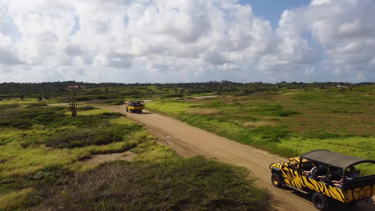 아루바의 멋진 사파리 탑승