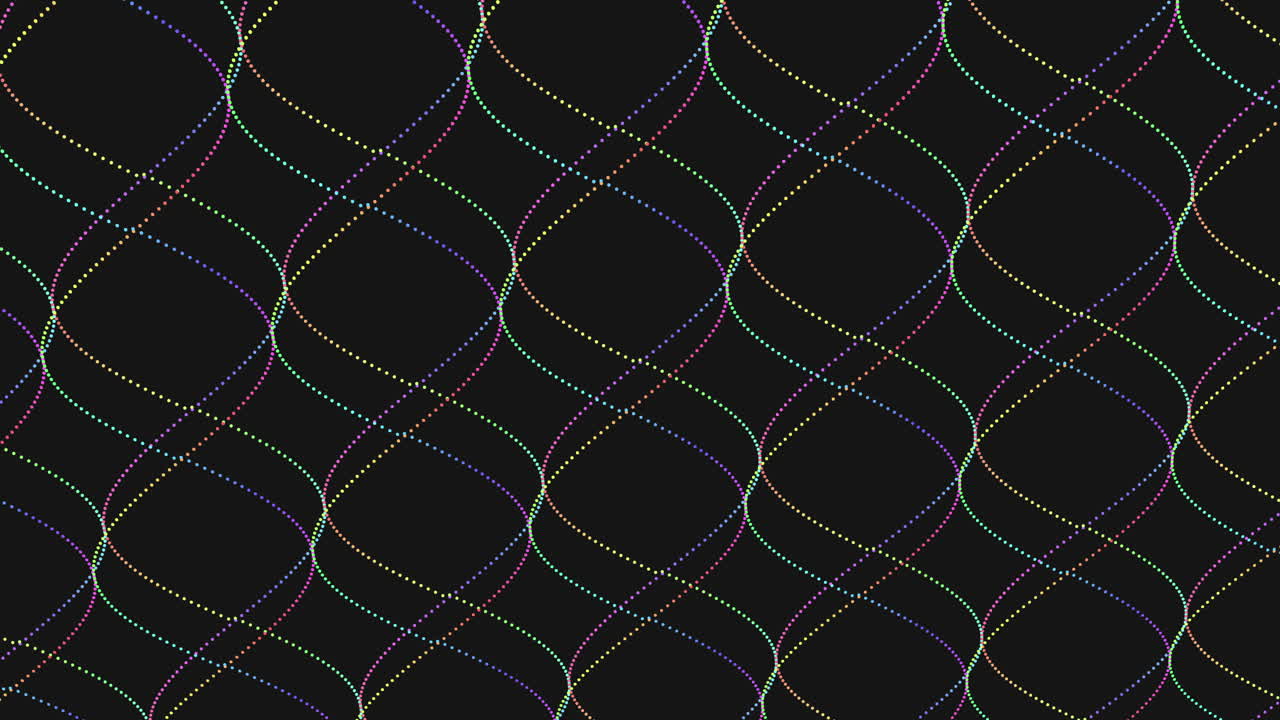 Vibrant wavy grid pattern with dynamic lines