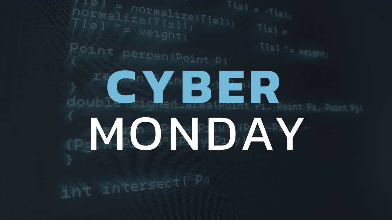 Cyber Monday text against digital screen 4k