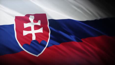 Flag-of-Slovakia,-full-screen-in-4K-high-resolution-Flag-of-Slovak-Republic-4K