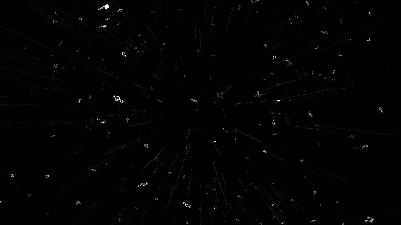 Floating musical note singing flow notes festive celebratory music videos video intros music