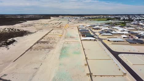 forward flyover new housing construction development at amberton beach, perth