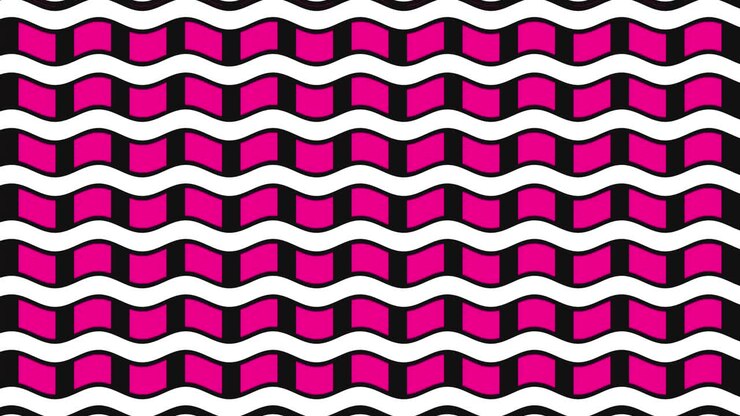 2D graphic video pattern with a horizontal wave effect that moves to the left
