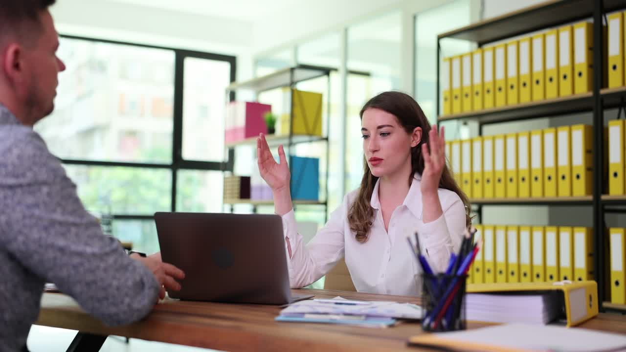 Office Meeting with Woman and Man