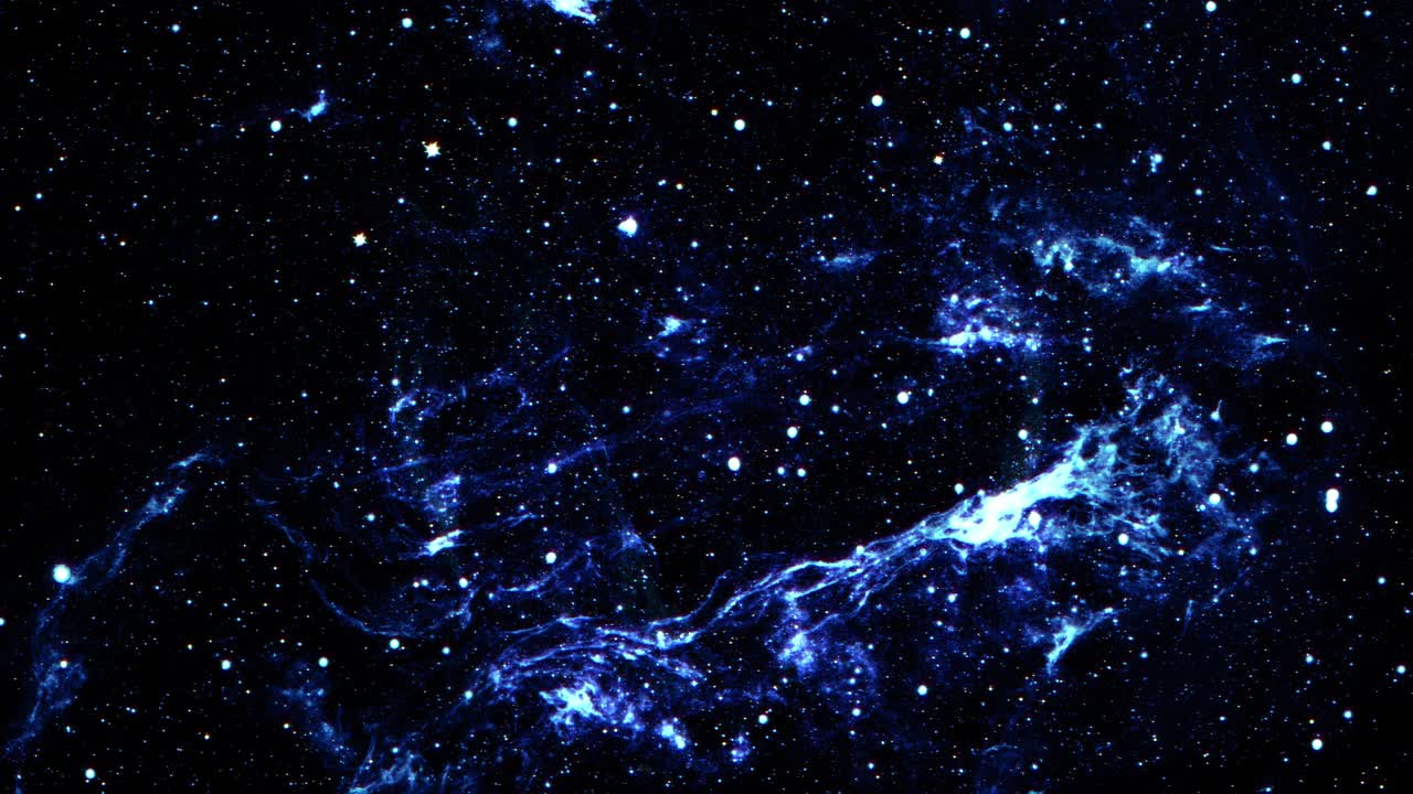 animación de bucle sin fisuras volando hacia la nebulosa en el espacio exterior con una estrella brillante, también conocida como bucle de cygnus.