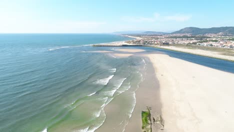 beach in esposende, portugal aerial view