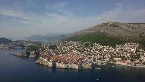 aerial footage of dubrovnik old town