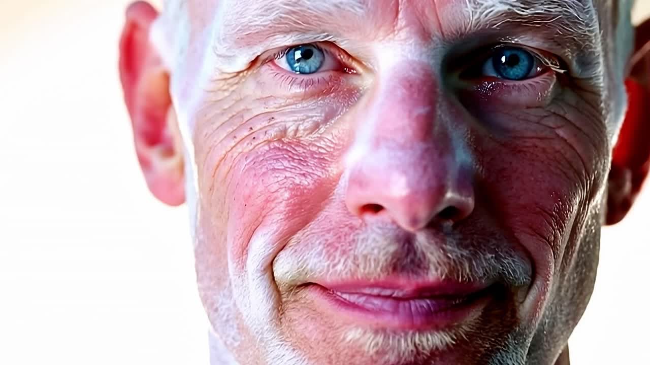 retrato en primer plano de un hombre mayor