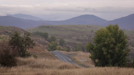 views over regional new south wales near the southern cloud memorial lookout on a cloudy day