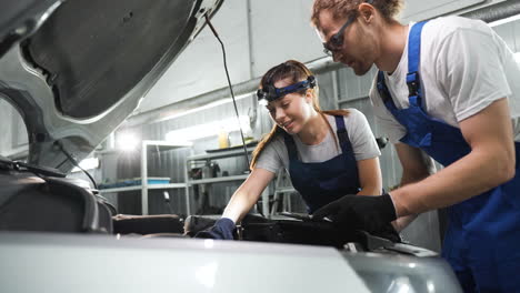 coworkers in the workshop