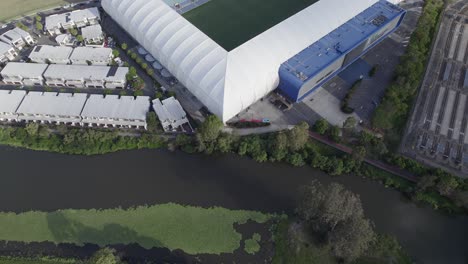 cbus super stadium - view from above of the iconic football stadium in the town of robina in gold coast, queensland