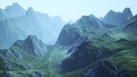 fog in the mountains of norway