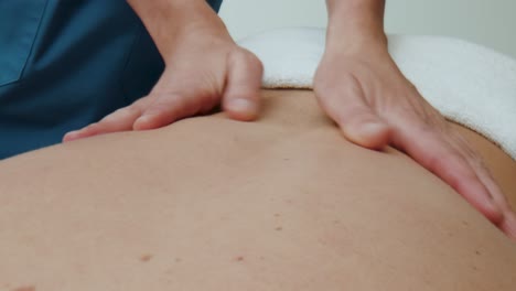 two hands physiotherapy relaxing massage 4k probe lens macro dolly