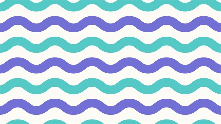 Animated Purple and Teal Wavy Lines Pattern