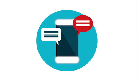 teléfono móvil con notificación de mensajes