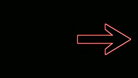 right arrow neon modern animation on black background