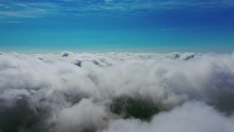 Natural view of cloudscape. Fluffy white clouds in heaven. Amazing soft clouds moving slowly on the clear blue sky in pure daylight.