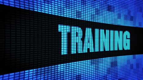 training display on led screen